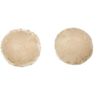 Lace Silicone Pasties Round Shaped Nipple Covers - Nude